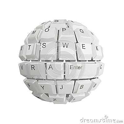 Spherical keyboard Stock Photo