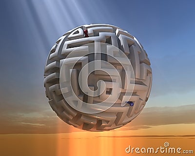 The Spherical Labyrinth Stock Photo