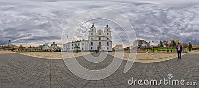 Spherical Panorama of Holy Spirit Cathedral, Minsk, Belarus Editorial Stock Photo