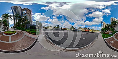 360 spherical photo Sunny Isles Beach FL for virtual tours Editorial Stock Photo