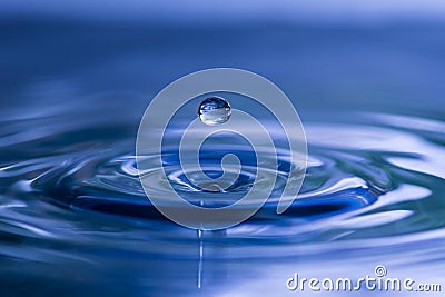 Spherical water droplet Stock Photo