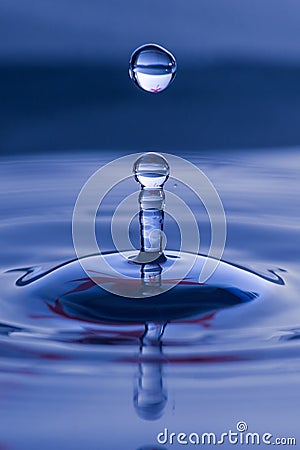 Spherical water droplet Stock Photo