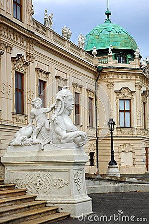 Sphinx.Belvedere,Vienna Stock Photo