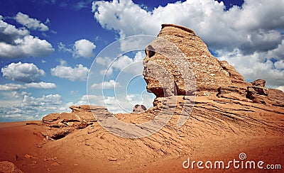 Sphinx of Bucegi in Romania Stock Photo