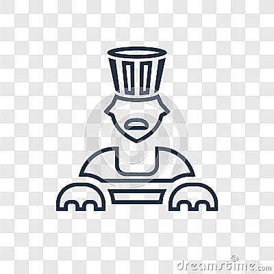 Sphinx concept vector linear icon isolated on transparent background, Sphinx concept transparency logo in outline style Vector Illustration