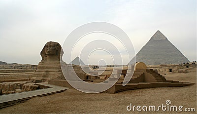 The Sphinx Great Pyramids Of The Giza Plateau Stock Photo