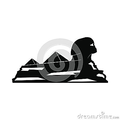 Sphinx icon, simple style Vector Illustration