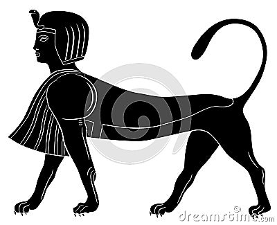 Sphinx - mythical creature of ancient Egypt Vector Illustration