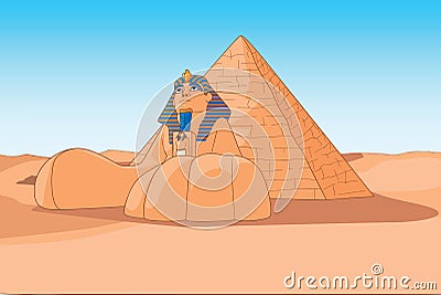 The Sphinx and pyramids Egypt Stock Photo