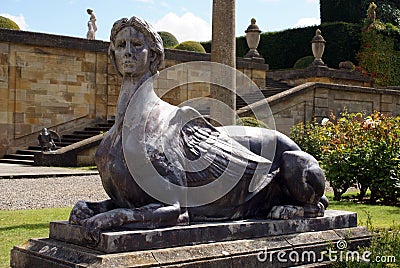 Sphinx statue, Blenheim Palace, Woodstock, Oxfordshire, England Editorial Stock Photo