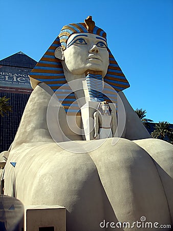 Sphinx statue, Luxor Hotel Editorial Stock Photo