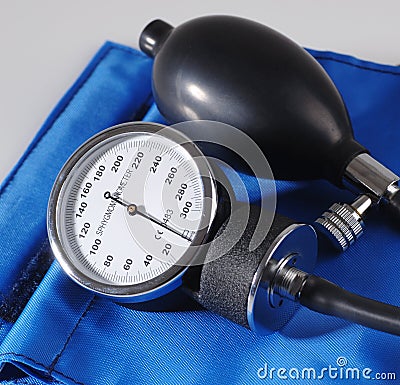 Sphygmomanometer close up Stock Photo