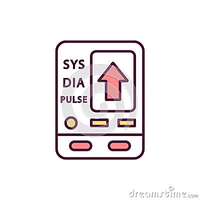 Sphygmomanometer RGB color icon Vector Illustration