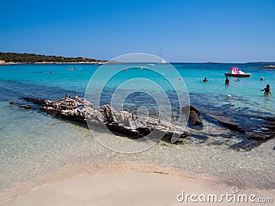 Spiaggia del Relitto, Island of Caprera Editorial Stock Photo