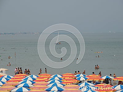 Spiaggia di Milano Marittima Editorial Stock Photo