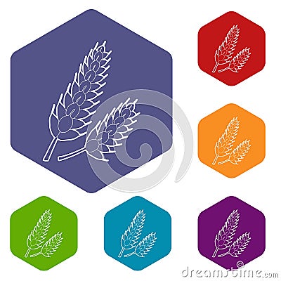 Spica icons vector hexahedron Vector Illustration