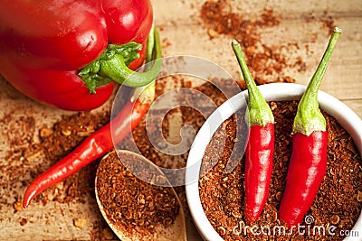 Spice cayenne pepper Stock Photo