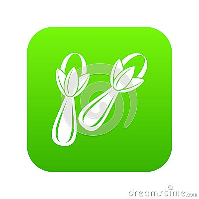 Spice cloves icon digital green Vector Illustration
