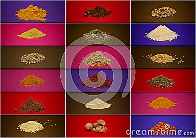 Spice collage Stock Photo