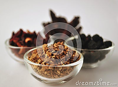 Spice and herbal tea blends Stock Photo
