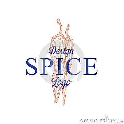 Spice logo design, badge can be used for culinary, cosmetics, menu, restaurant, shop, market, natural health care Vector Illustration