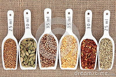 Spice Measurement Stock Photo