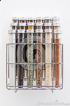 Spice rack Stock Photo