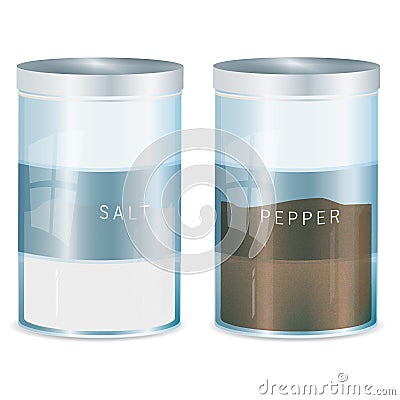 Spice - salt and pepper-vector file added Cartoon Illustration