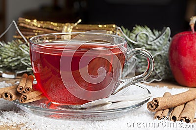 Spiced Christmas Tea Stock Photo