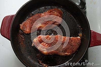 Spiced Pork Chop Stock Photo