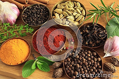 Spices ang herbs Stock Photo