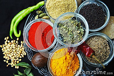 Spices Background Stock Photo