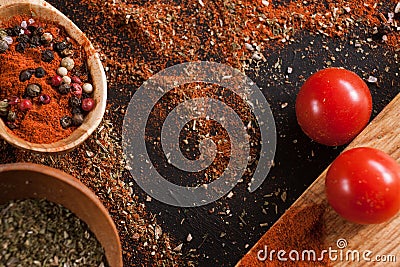 Spices. Culinary, cuisine, recipe background Stock Photo