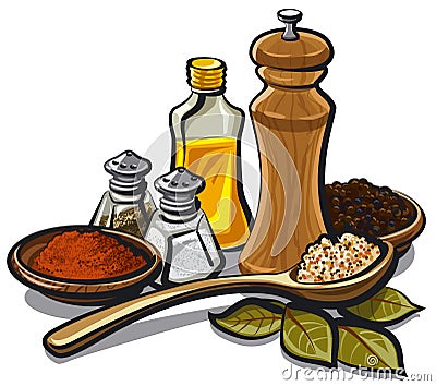Spices and flavorings Stock Photo