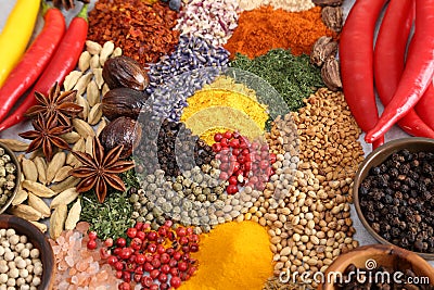 Spices and herbs. Stock Photo