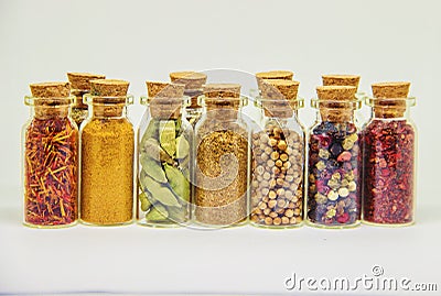 Spices in jars. Stock Photo