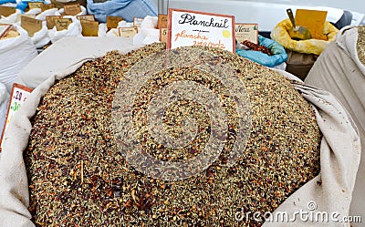 Spices on the market Stock Photo