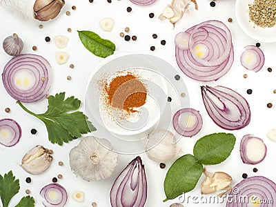 Spices mixers food isolate on white background Stock Photo