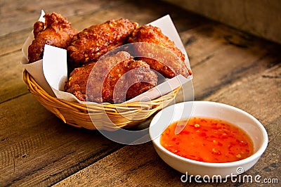 Spicy chicken with sweet sauce Stock Photo