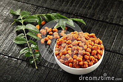 Spicy coated peanuts. Stock Photo