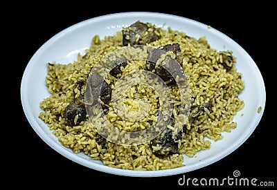 Spicy and delicious mutton biryani Stock Photo