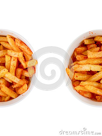 spicy french fries Stock Photo