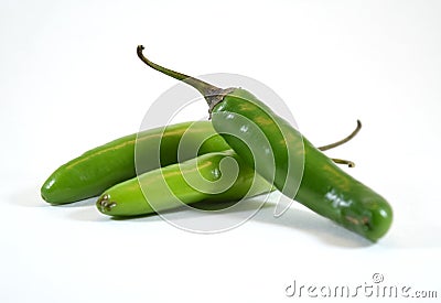 Spicy green serrano pepper Stock Photo