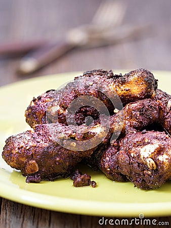 Spicy jamaican jerk chicken Stock Photo