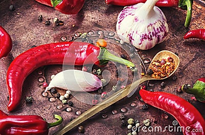 Spicy oriental spice cayenne Stock Photo