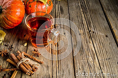 Spicy pumpkin tea Stock Photo
