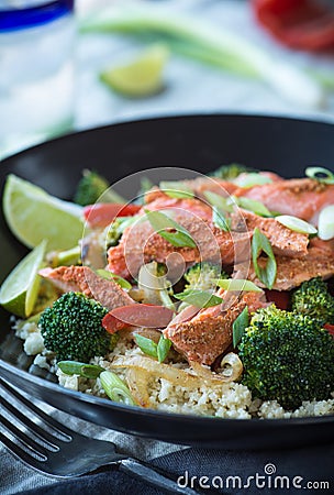 Spicy Salmon Stock Photo