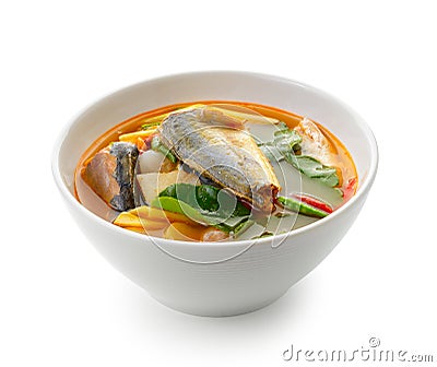 Spicy Sardines fish ,tom yum thai food style Stock Photo