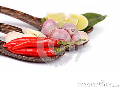 Spicy Thai food ingredients Stock Photo