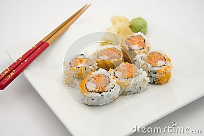 Spicy Tuna Roll Stock Photo